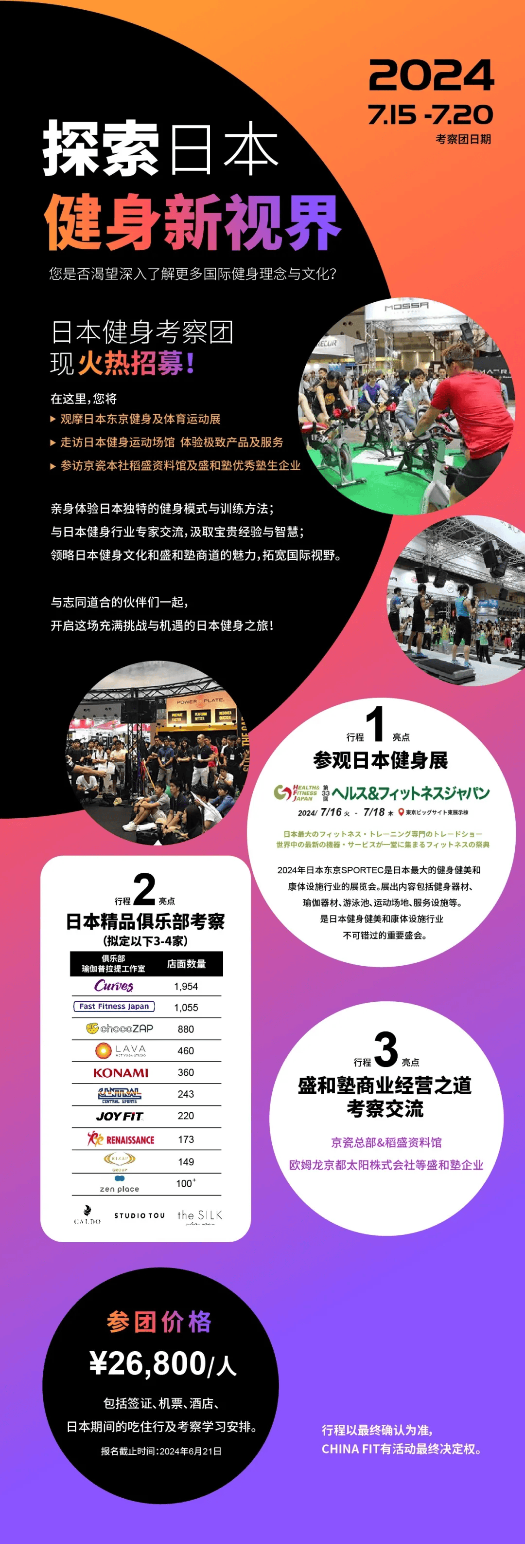 米乐M6：CHINAFIT周报｜7月CHINAFIT日本健身游学即将开启；英国发布2024年最新健身行业报告(图1)