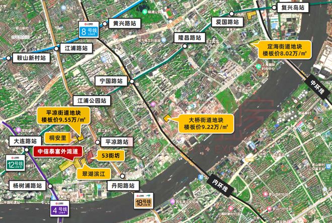 米乐M6平台:1385万㎡杨浦滨江直线米的【中信泰富外滩道】过会(图20)